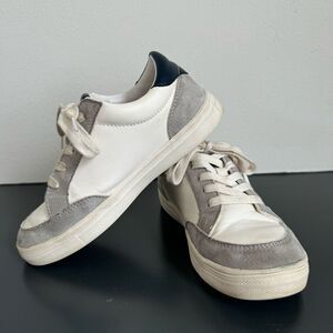 J. Crew Boys Faux Leather Suede Lace Up Casual Sneakers Size 2